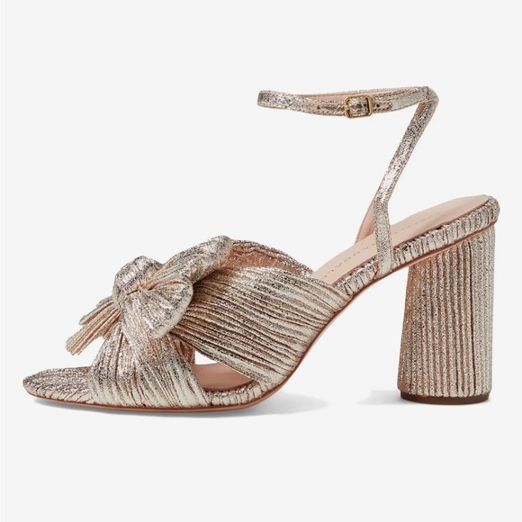 Loeffler Randall Camellia in champagne size 10 women’s party shoes block Heel - Picture 6 of 16